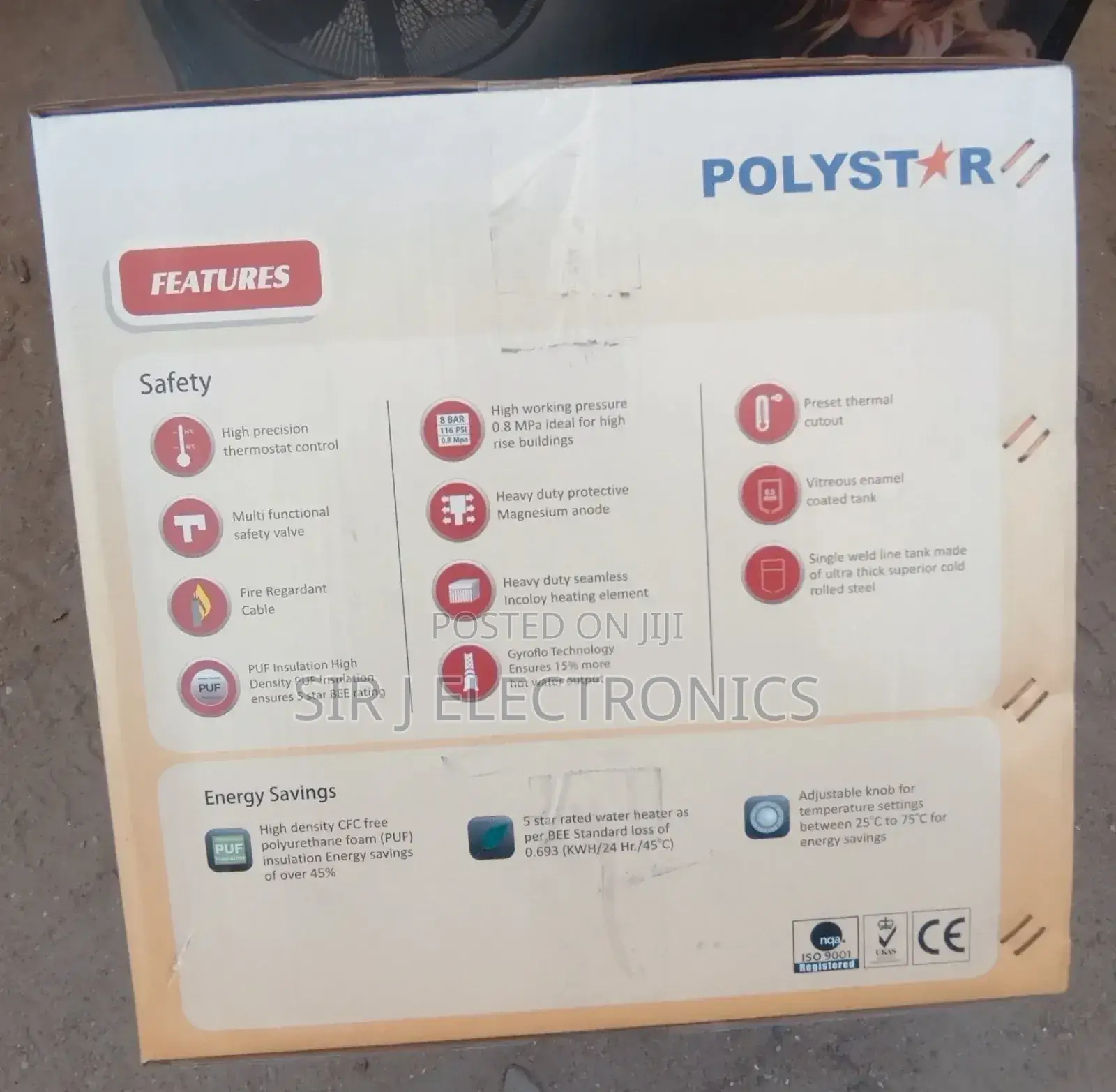 10litres Polystar Water Heater  For Bathrooms + Warranty