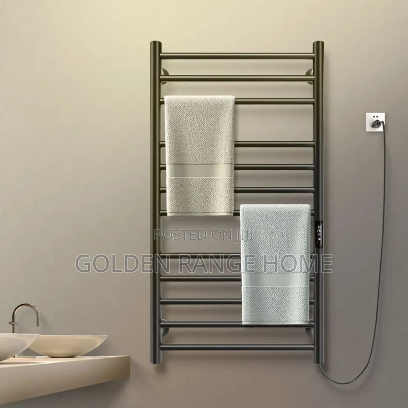 Black Electric Heating Towel Racks/Towel Warmer