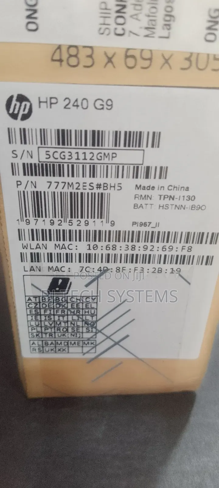 New Laptop HP 240 G9 8GB Intel Core I7 SSD 256GB