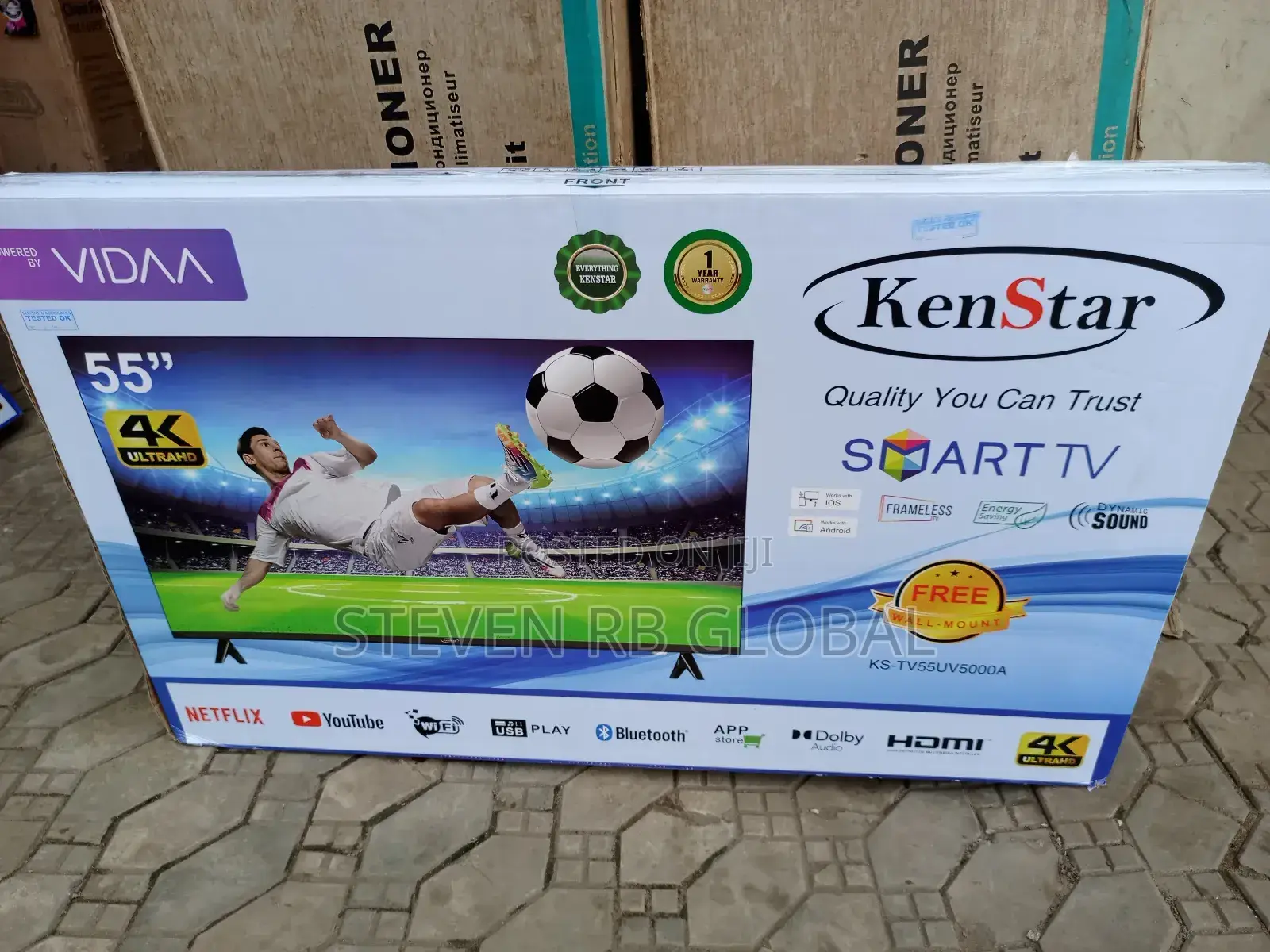 Kenstar 55" Inches Smart Frameless Uhd Tv+Free Wall Bracket