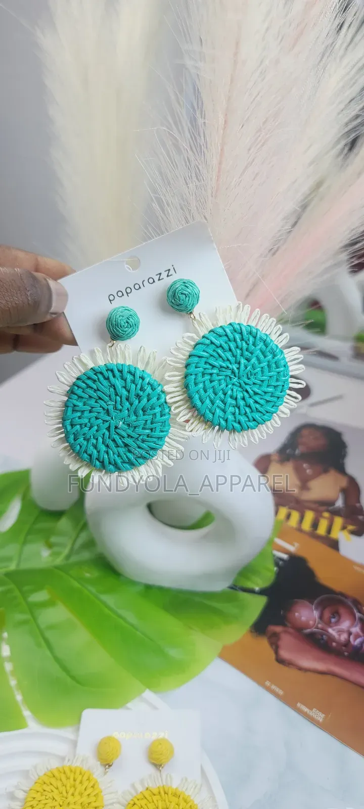 Colorful Basket Weft Beach Earrings