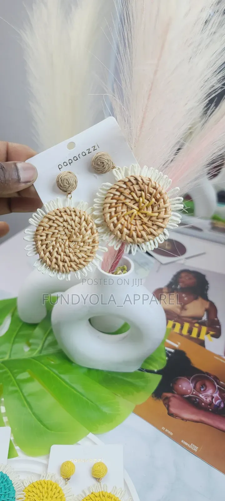 Colorful Basket Weft Beach Earrings