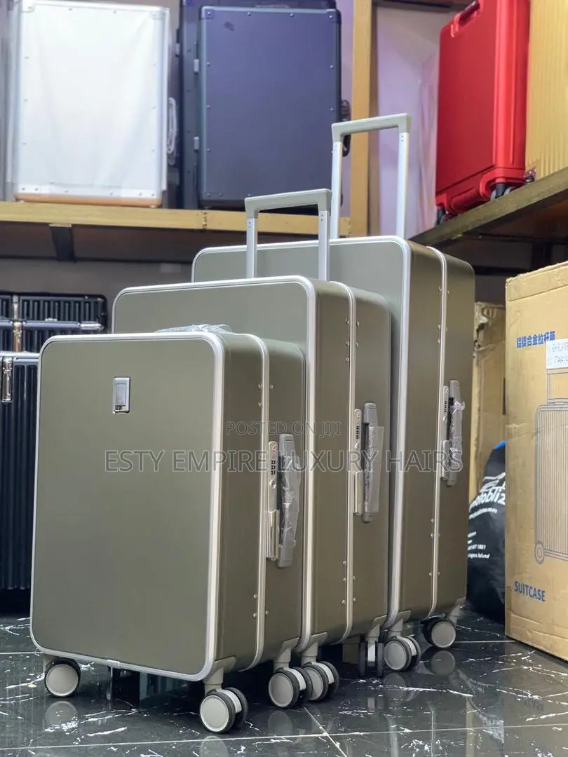Quality Luxury Set of 3 Aluminum Traveling Luggage Boxes