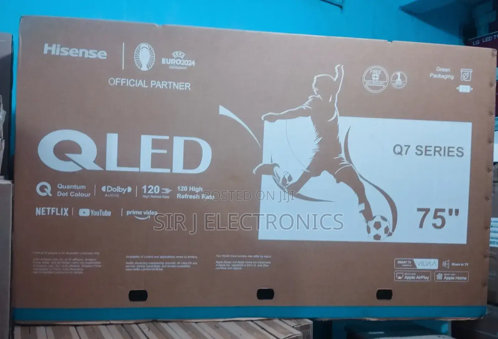 Hisense 75" Qled Smart 4k Uhd Tv + Netflix + Youtube + Warranty