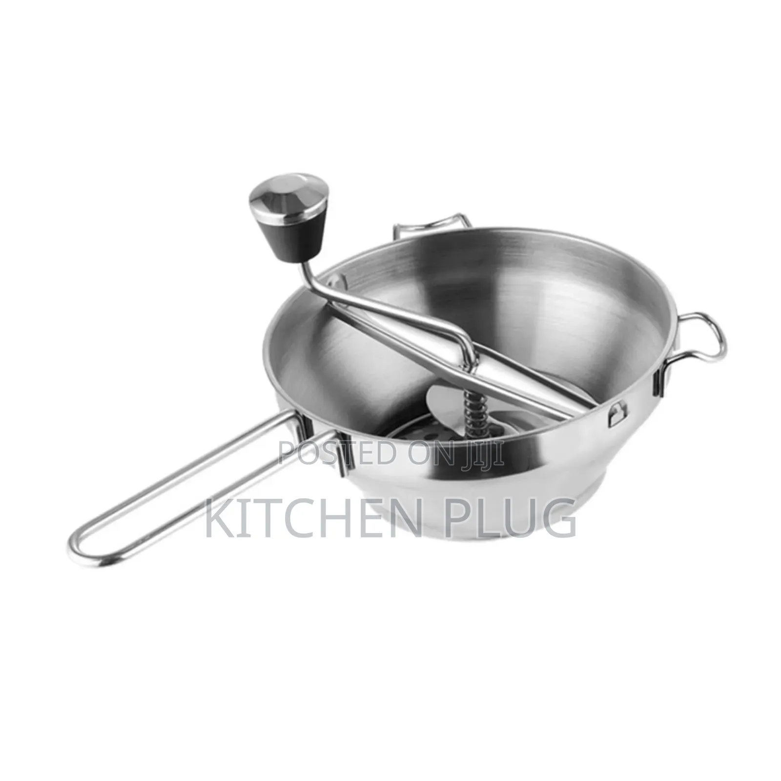 Stainless Steel Potato Ricer, Also Known as a Food Mill or Masher,