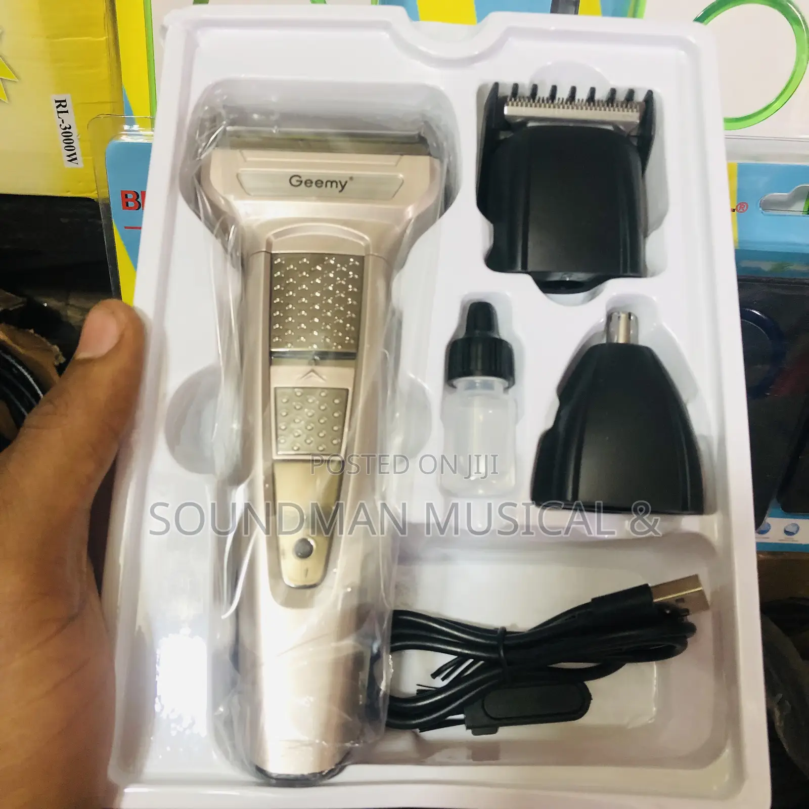 Geemy 3 in 1 Men’S Kit Rechargeable Clipper, Shaver Nose Trimmer