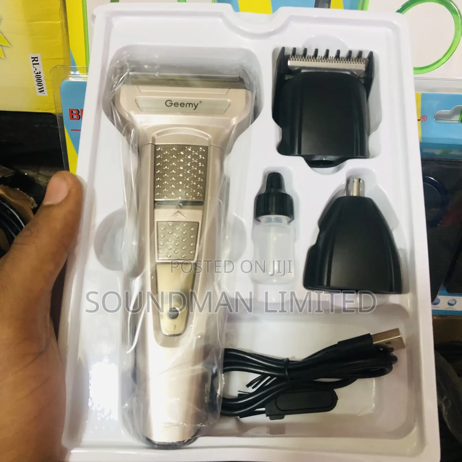 Geemy 3 in 1 Men’S Kit Rechargeable Clipper, Shaver Nose Trimmer