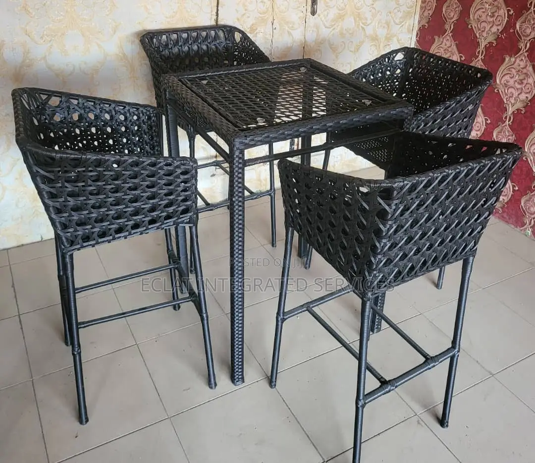 High Bar Stool Made With Rattan