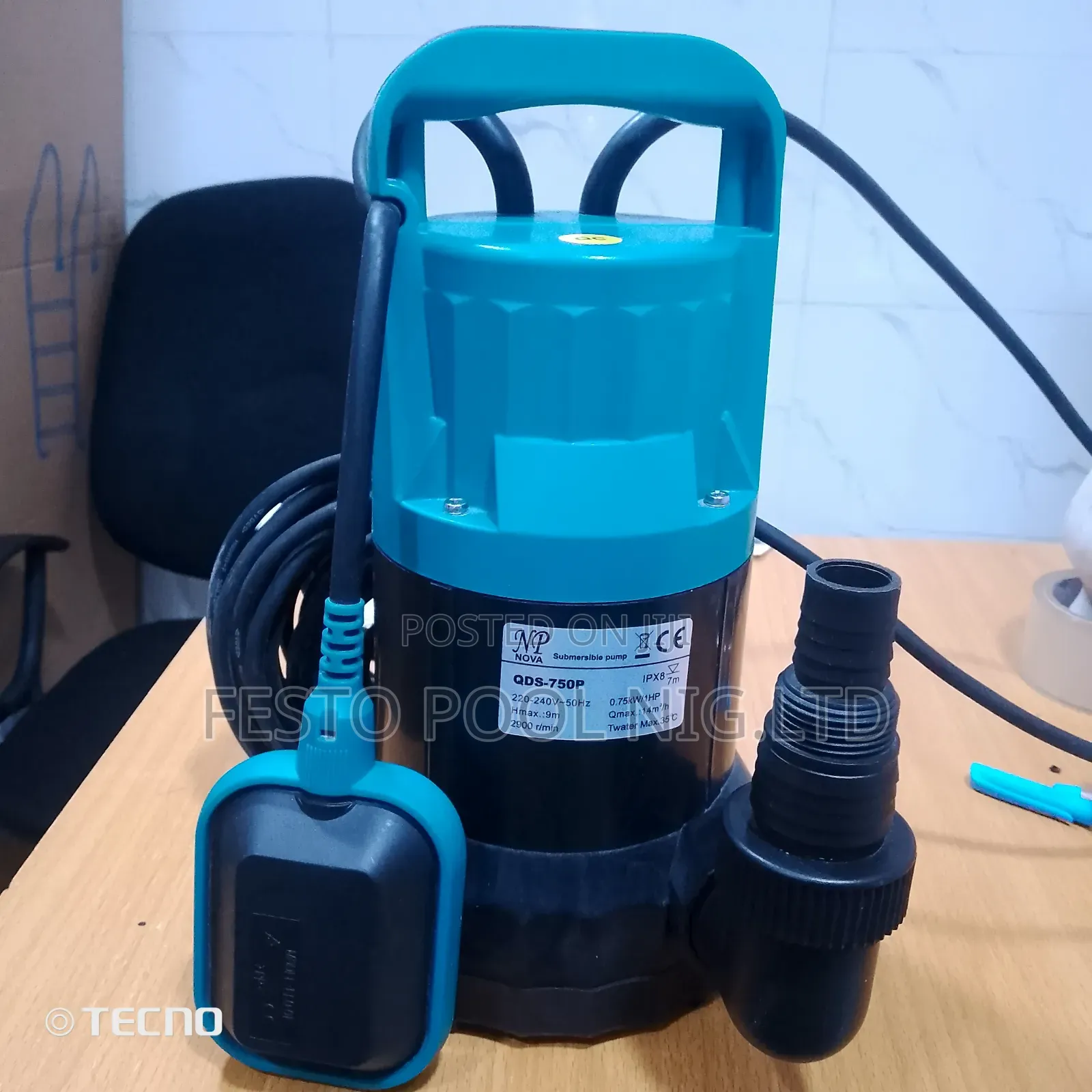 1hp Plastic Submersible Pump