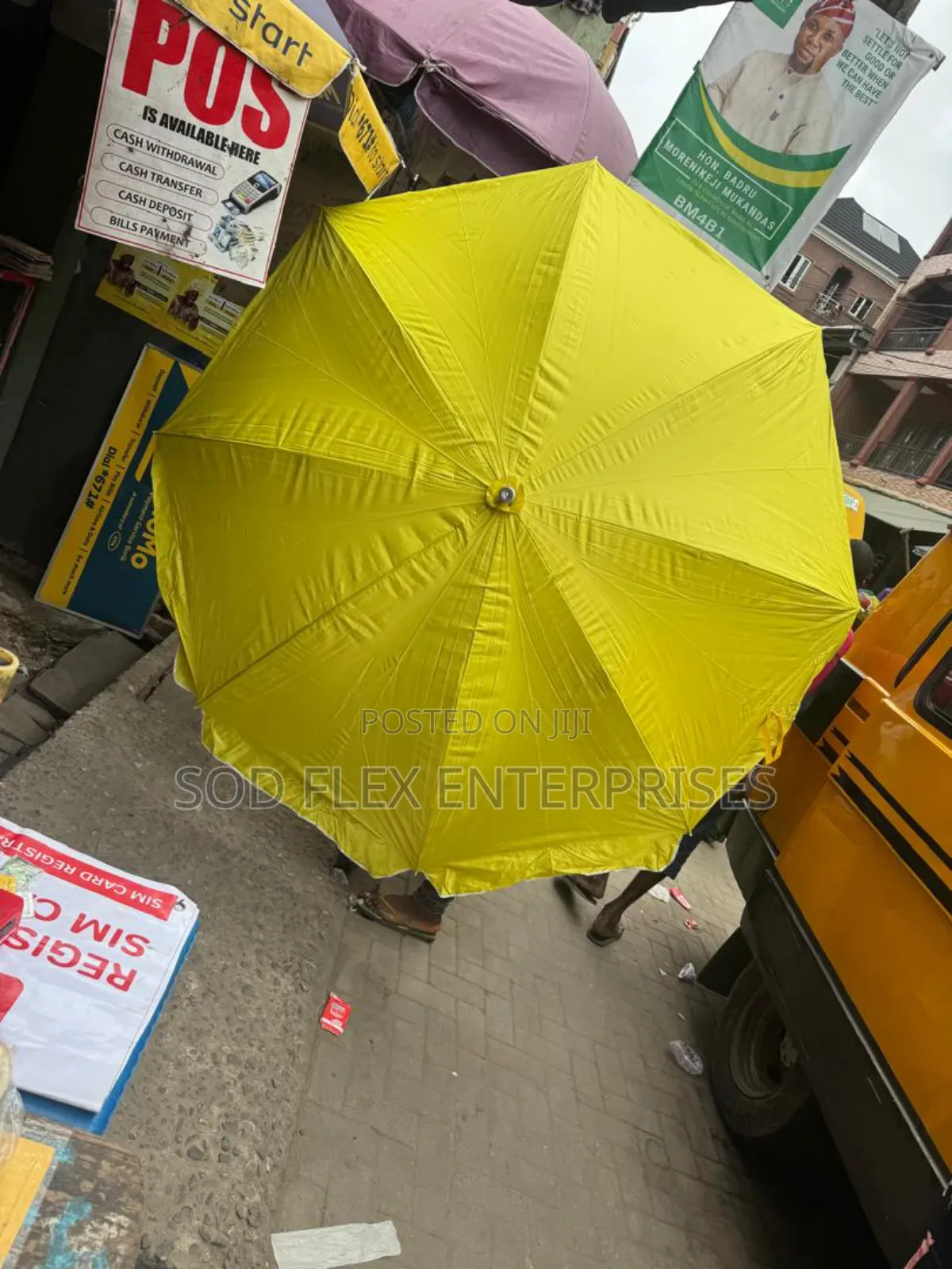 Yellow 48" Beach And Pos Umbrella