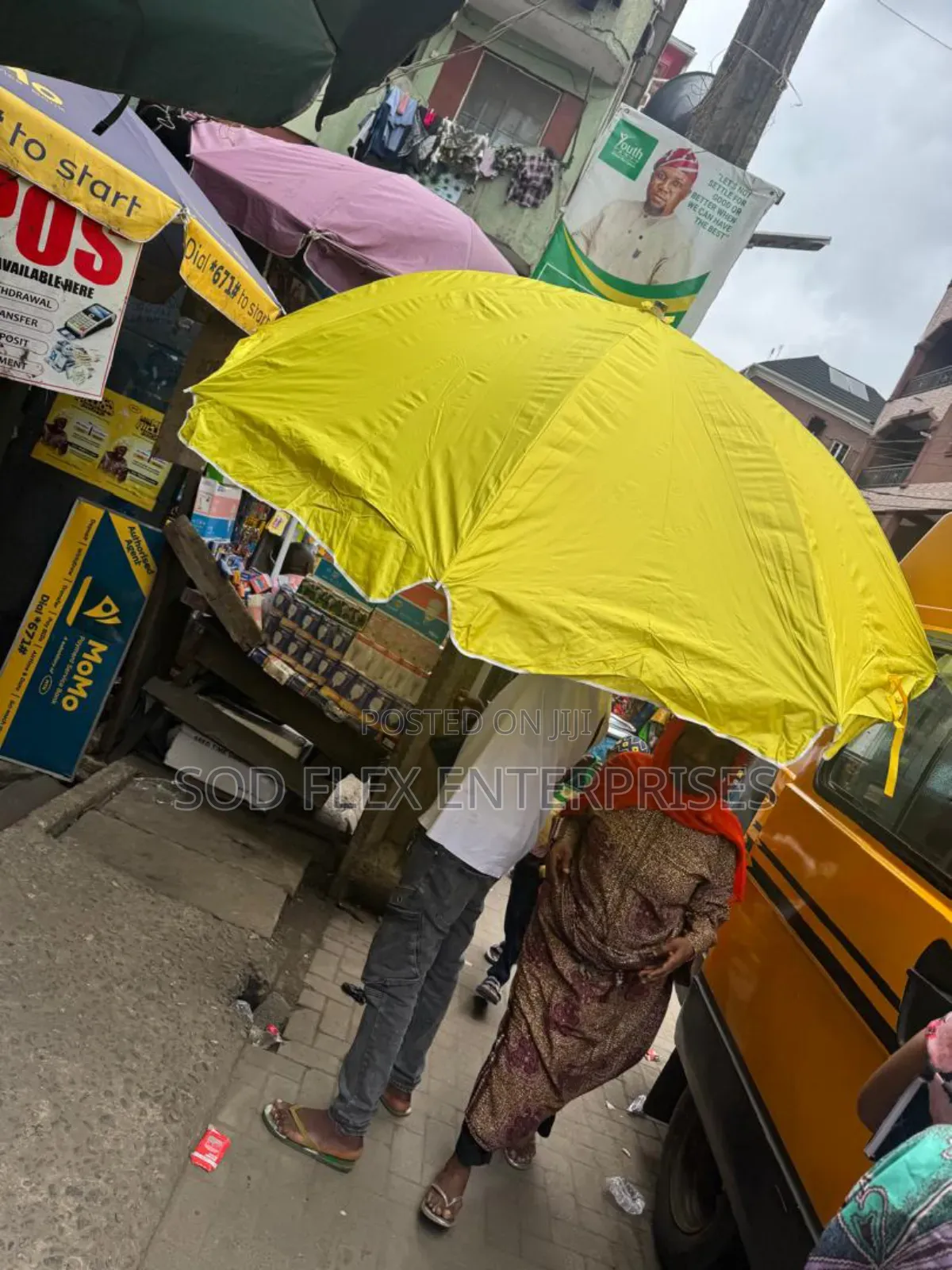 Yellow 48" Beach And Pos Umbrella