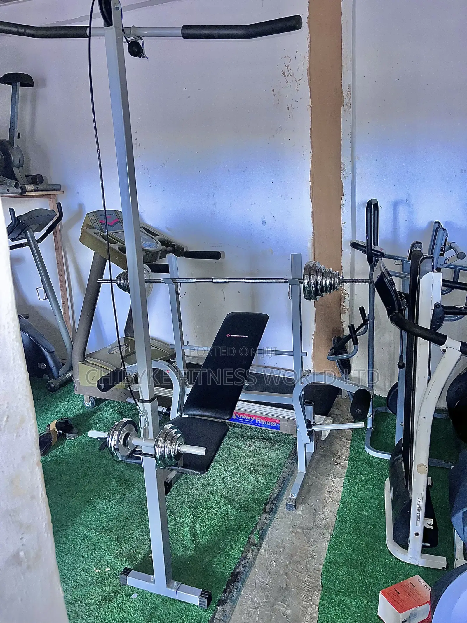 Weight Bench With Lat-Pull Down and 50kg Barbell