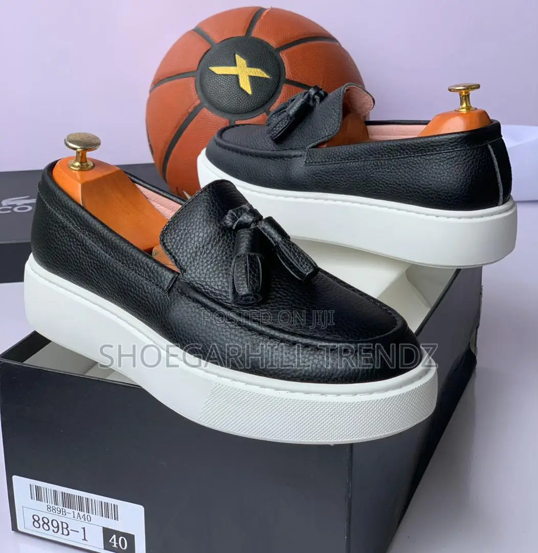 Trendy Sole Tassels Leather Loafers