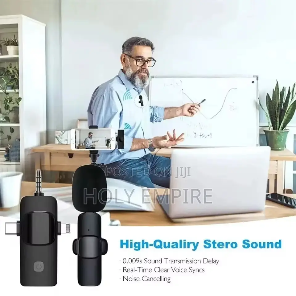 2.4g Wireless Lavalier Microphone 3 In 1 Wireless Lapel Mic For iPhone
