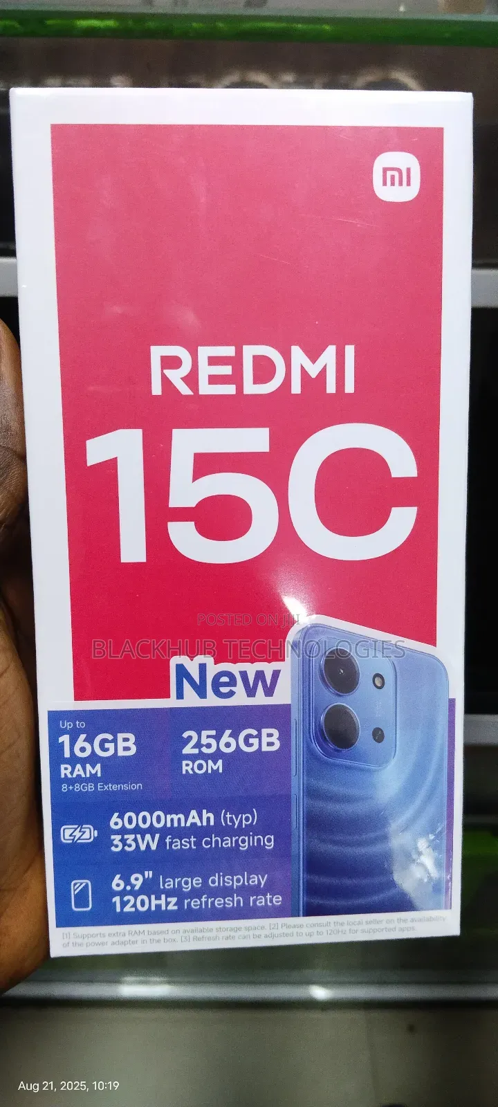 New Xiaomi Redmi 15C 4G 256 GB Black