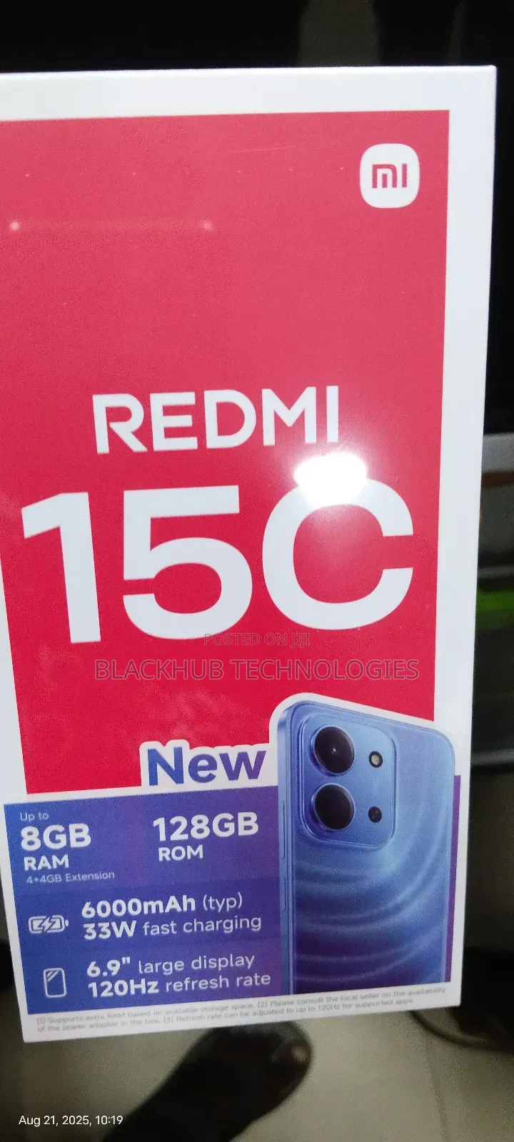 New Xiaomi Redmi 15C 4G 128 GB Blue