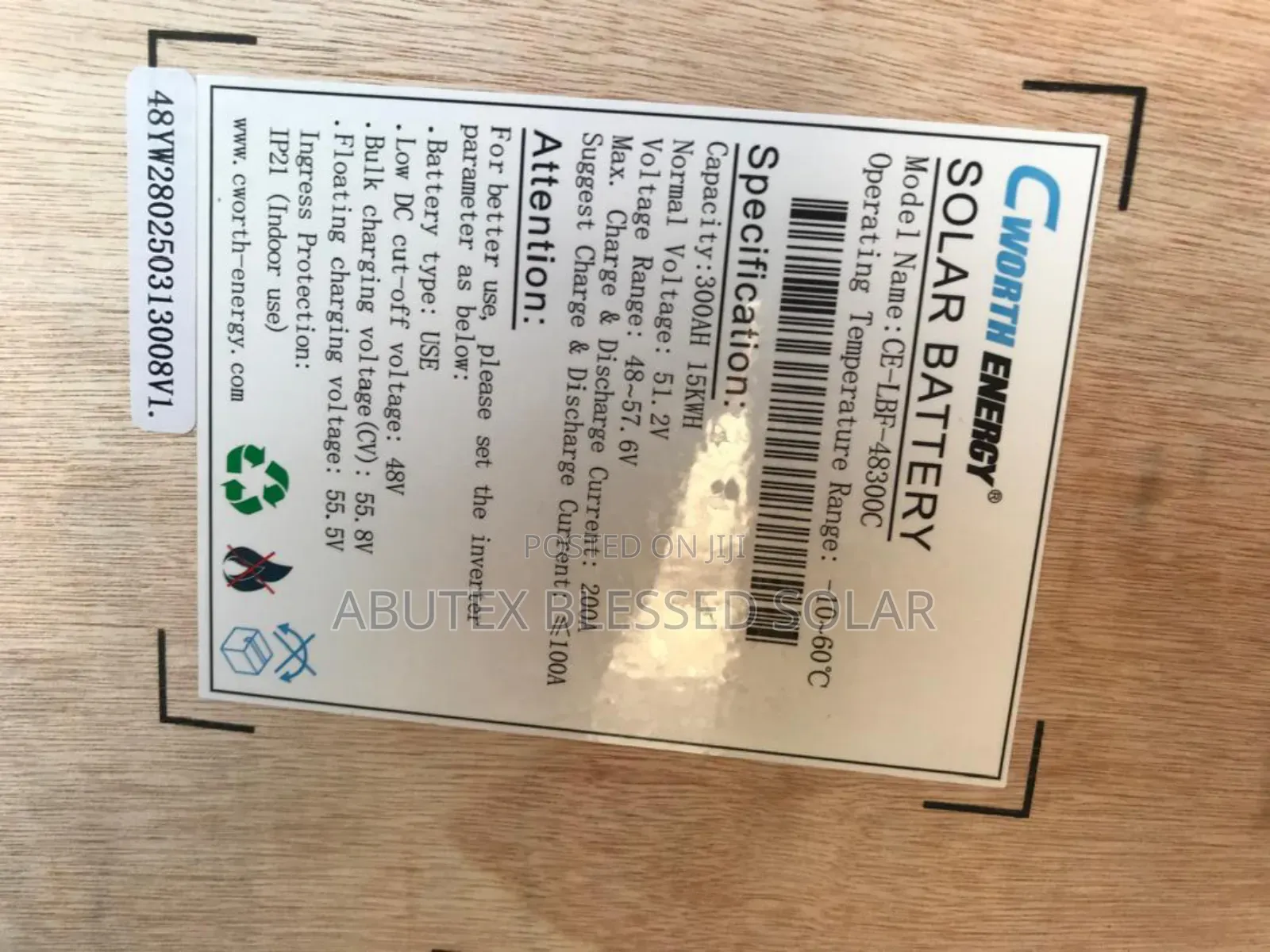 15kwh 51.2v Cworth Energy Lithium Ion Battery