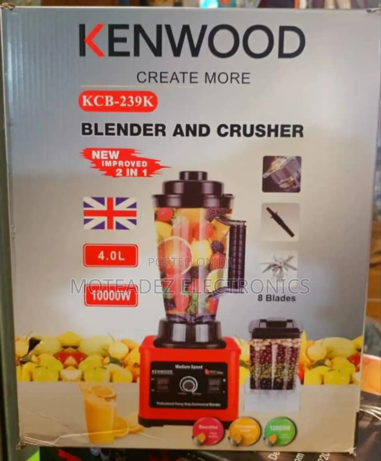 Kenwood 10,000w 4l  Copper Coil Commercial Blender Grinder