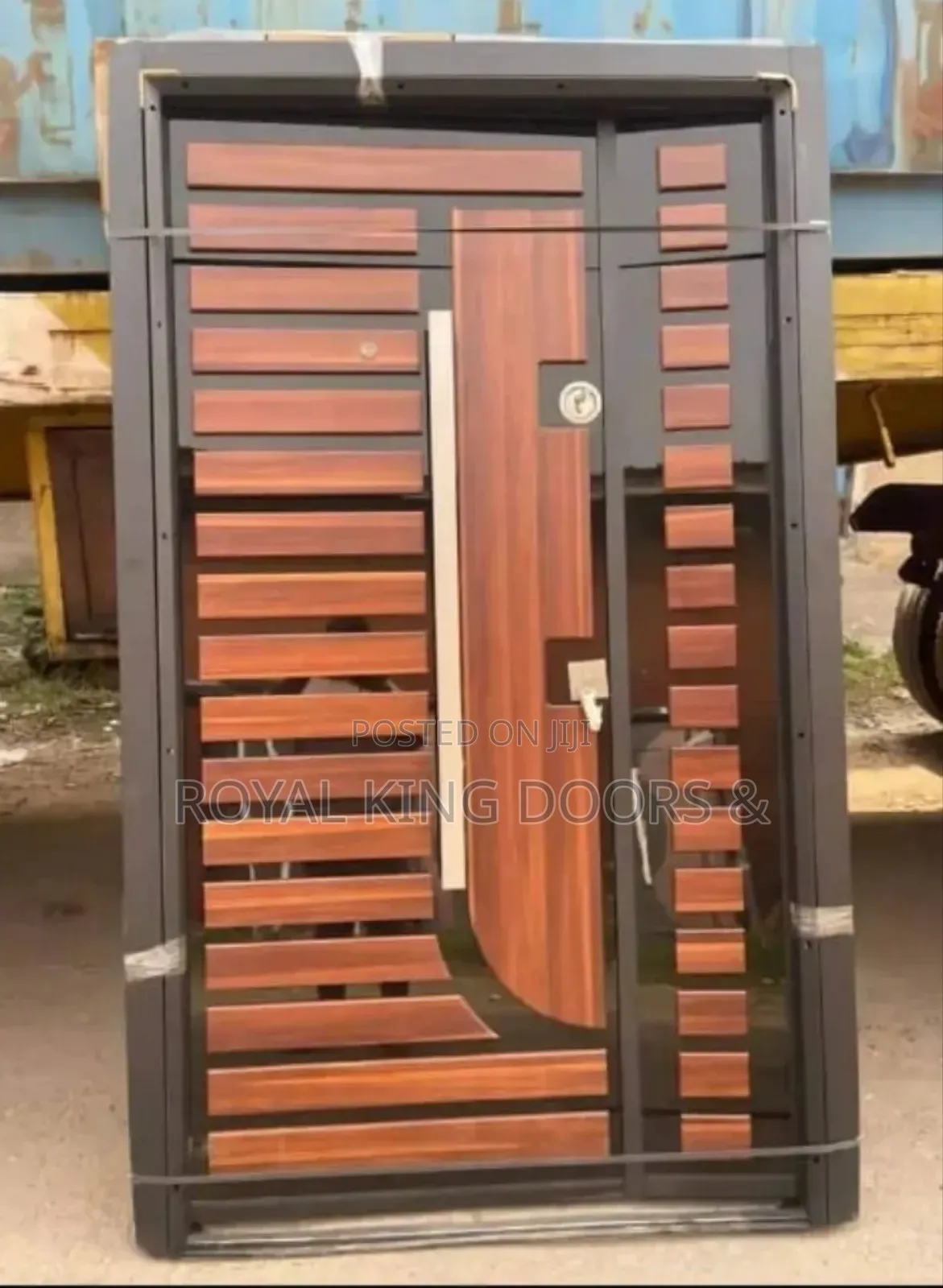 Turkey Brown and and Black Luxury Security Doors