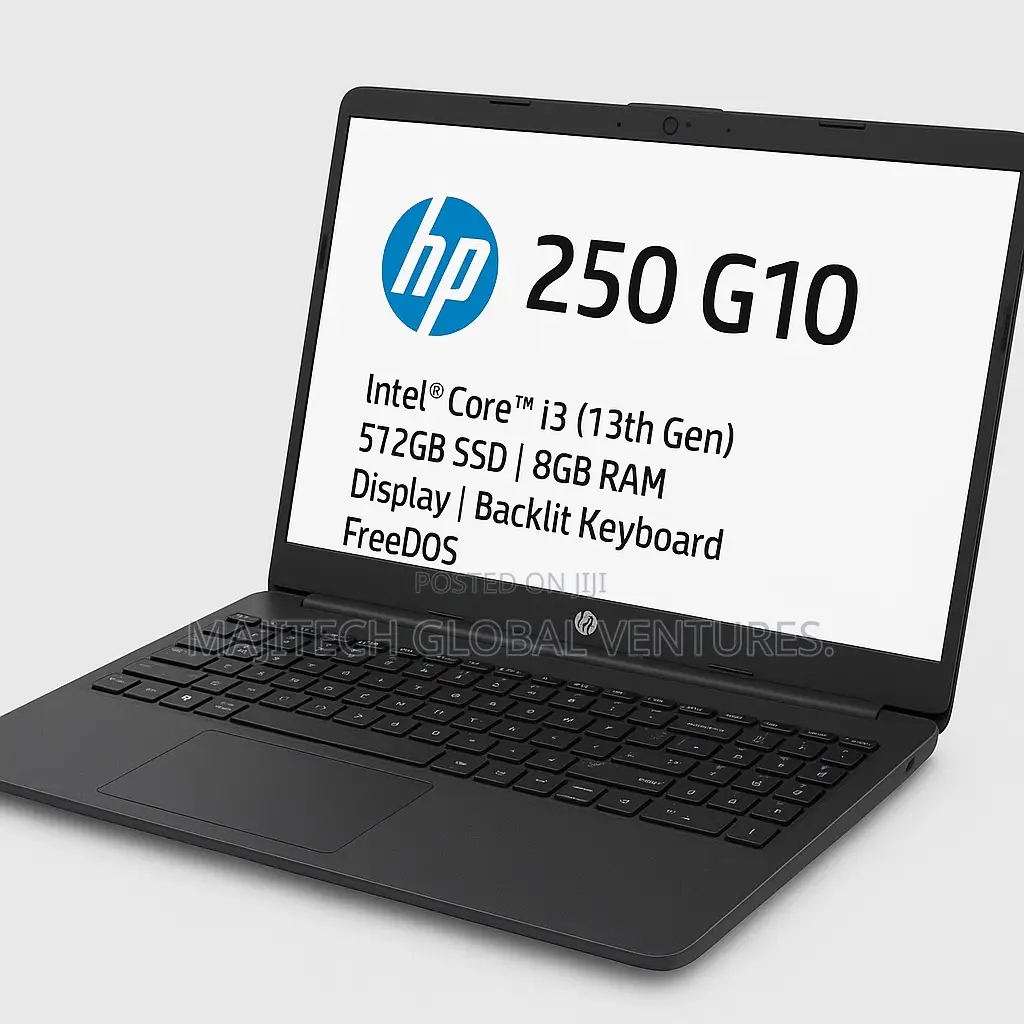New Laptop HP 250 G10 8GB Intel Core I3 SSD 512GB