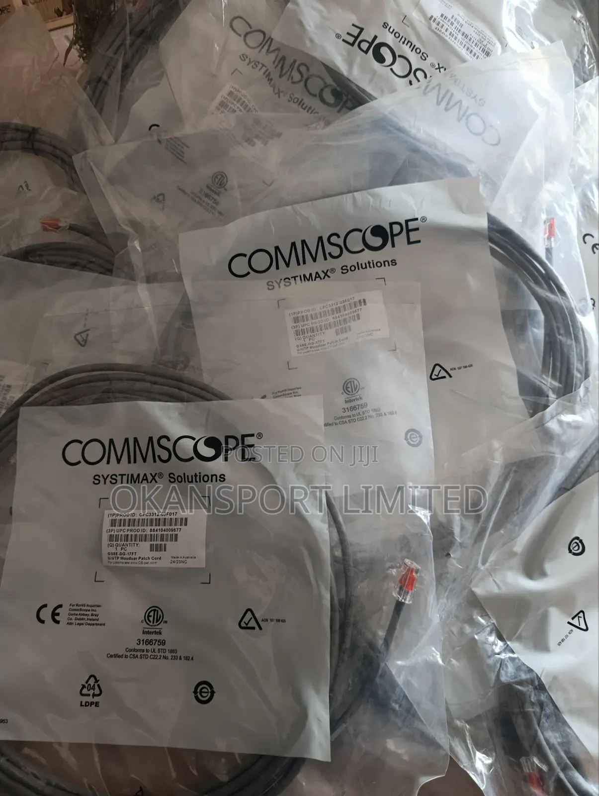 Patch Cord Commscope Cat 6 Ethernet Lan Cable 5m 10m 15m 20m 30m 40m