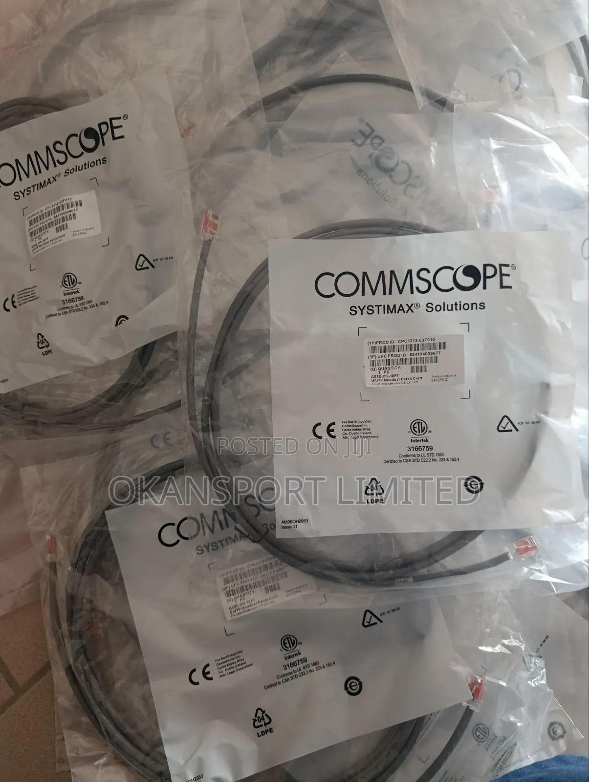 Patch Cord 3m Commscope Systimax Cat6 U/Utp Modular Ethernet Cable