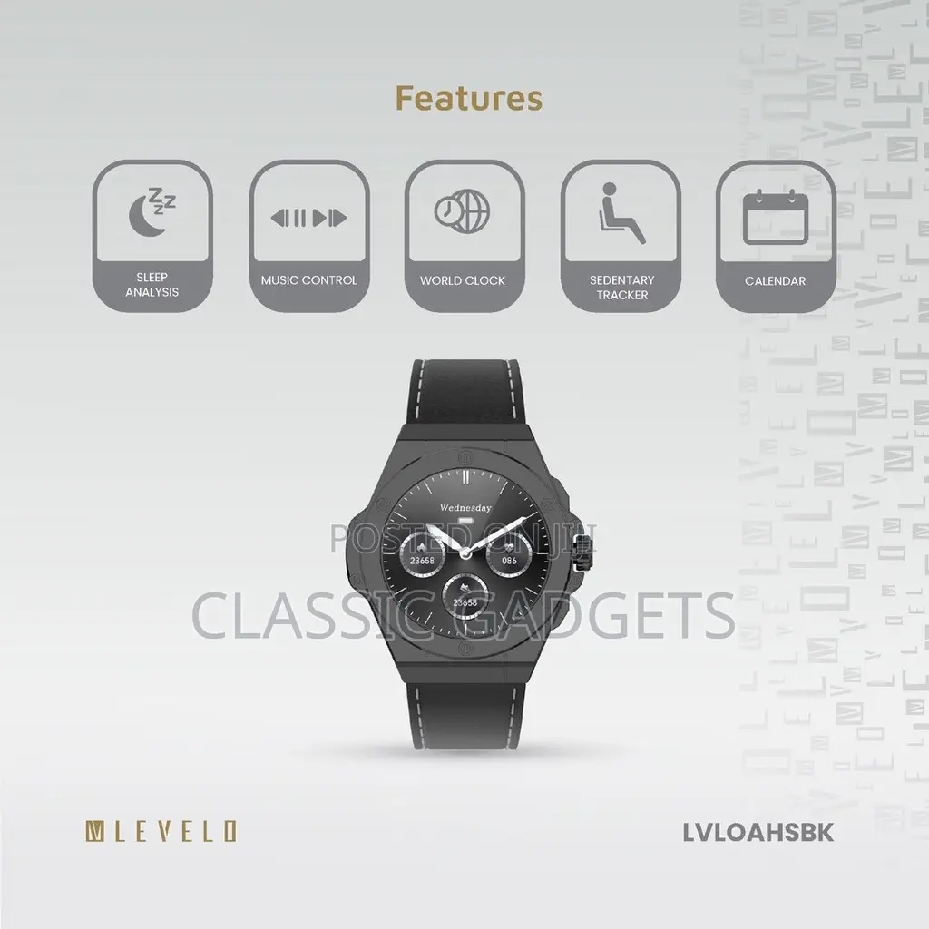 Levelo Oak Automatique Hybrid Smartwatch With Extra Strap