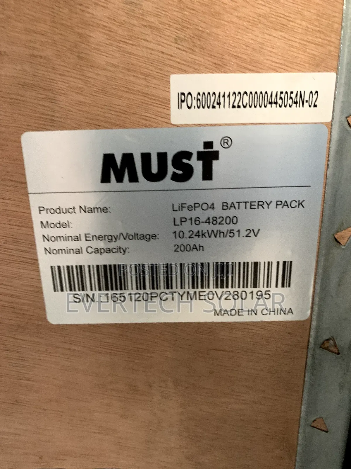 Must 10kwhs 48v Lithium Ion Battery 200a Available As Seen