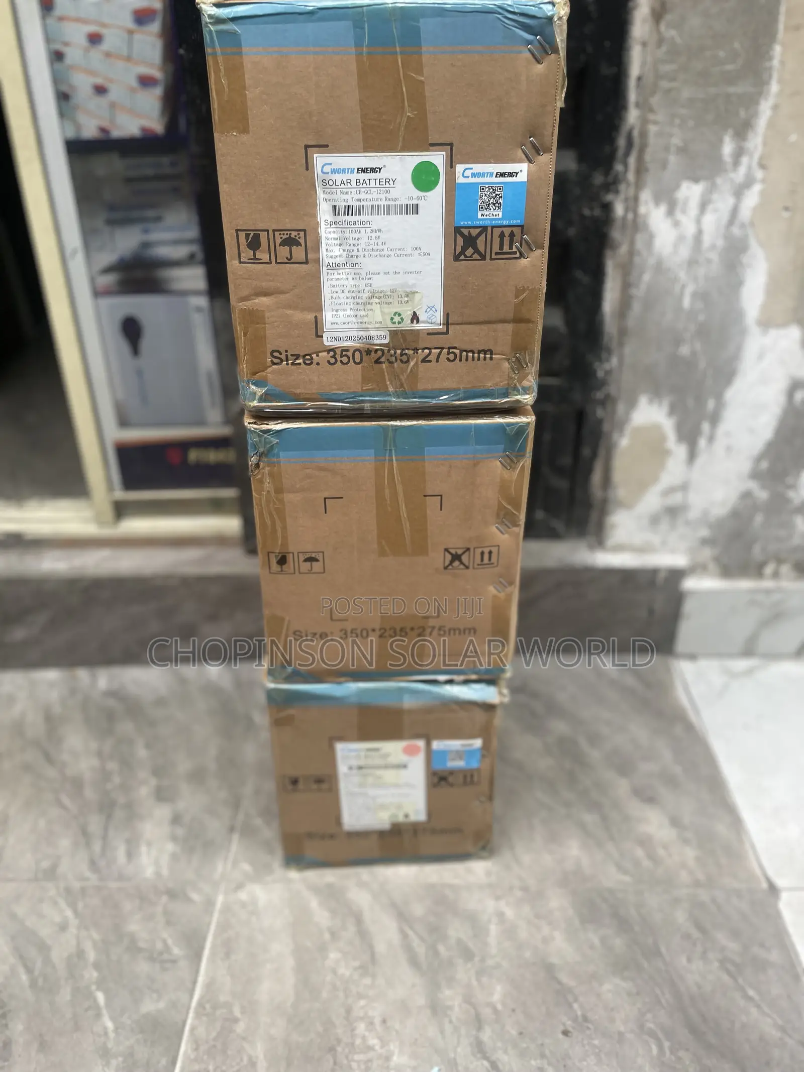 Solar Energy Cworth Lithium Ion Battery 1.2kwh 100ah/12votts
