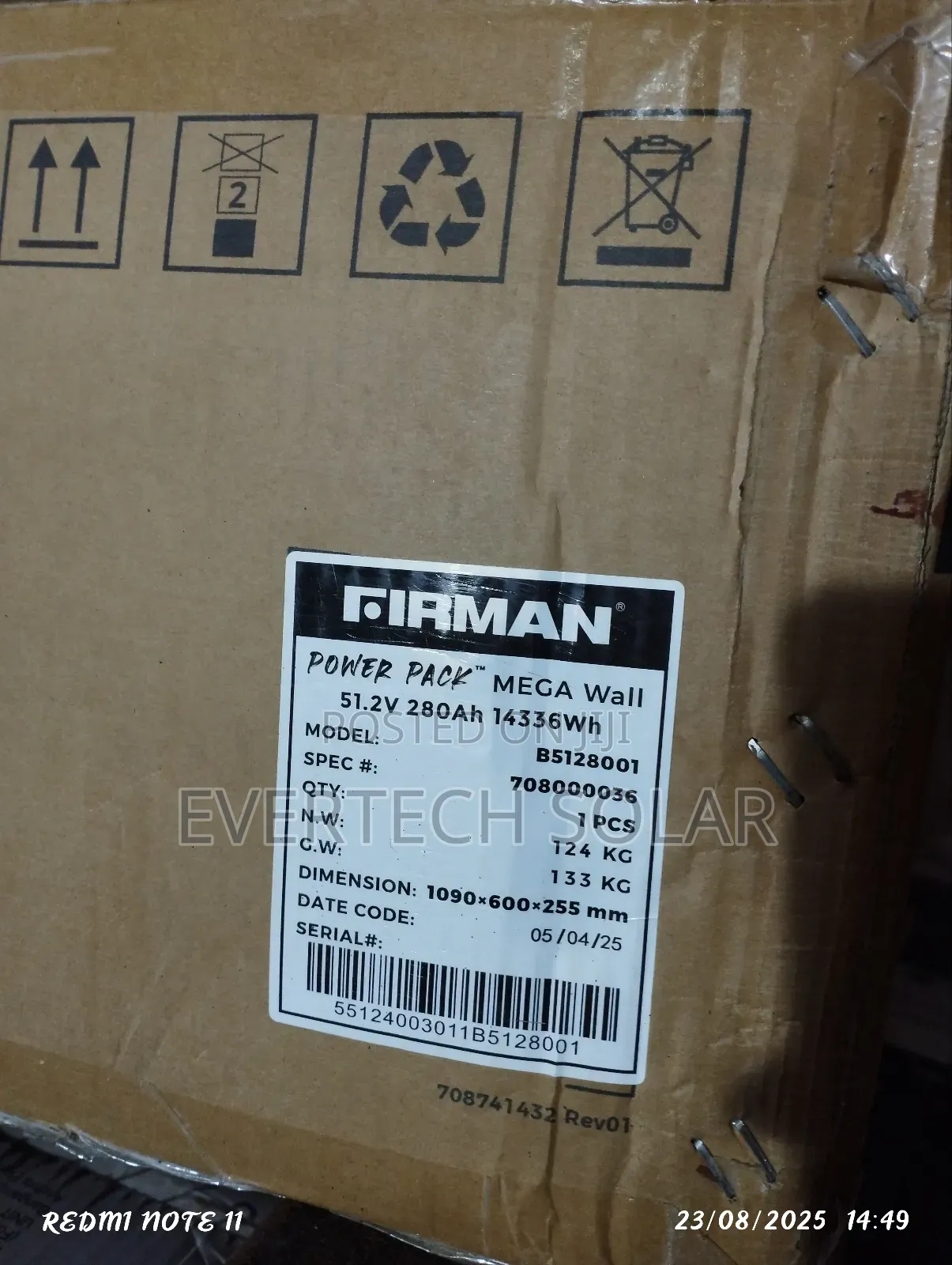 15kwhs Firman 48v Lithium Ion Battery