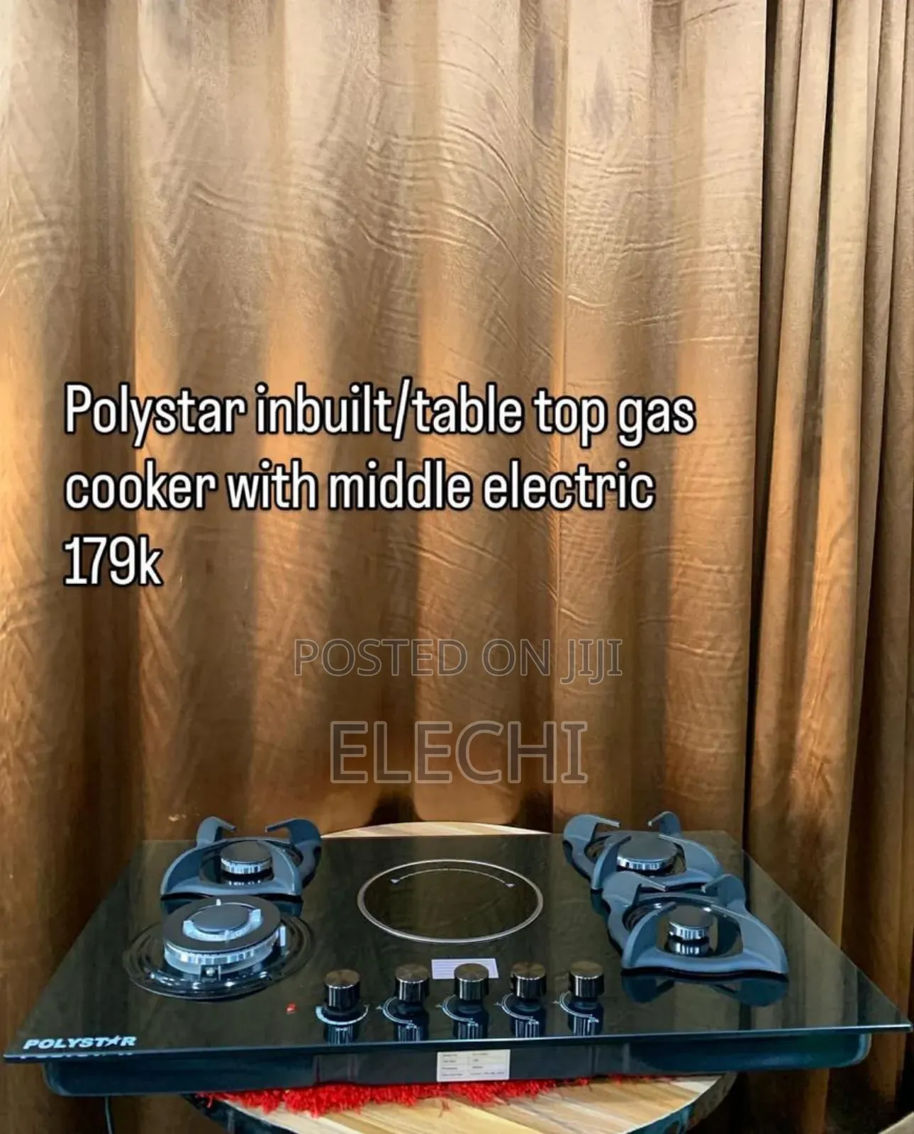 Electric And Gas Burner Polystar 90cm