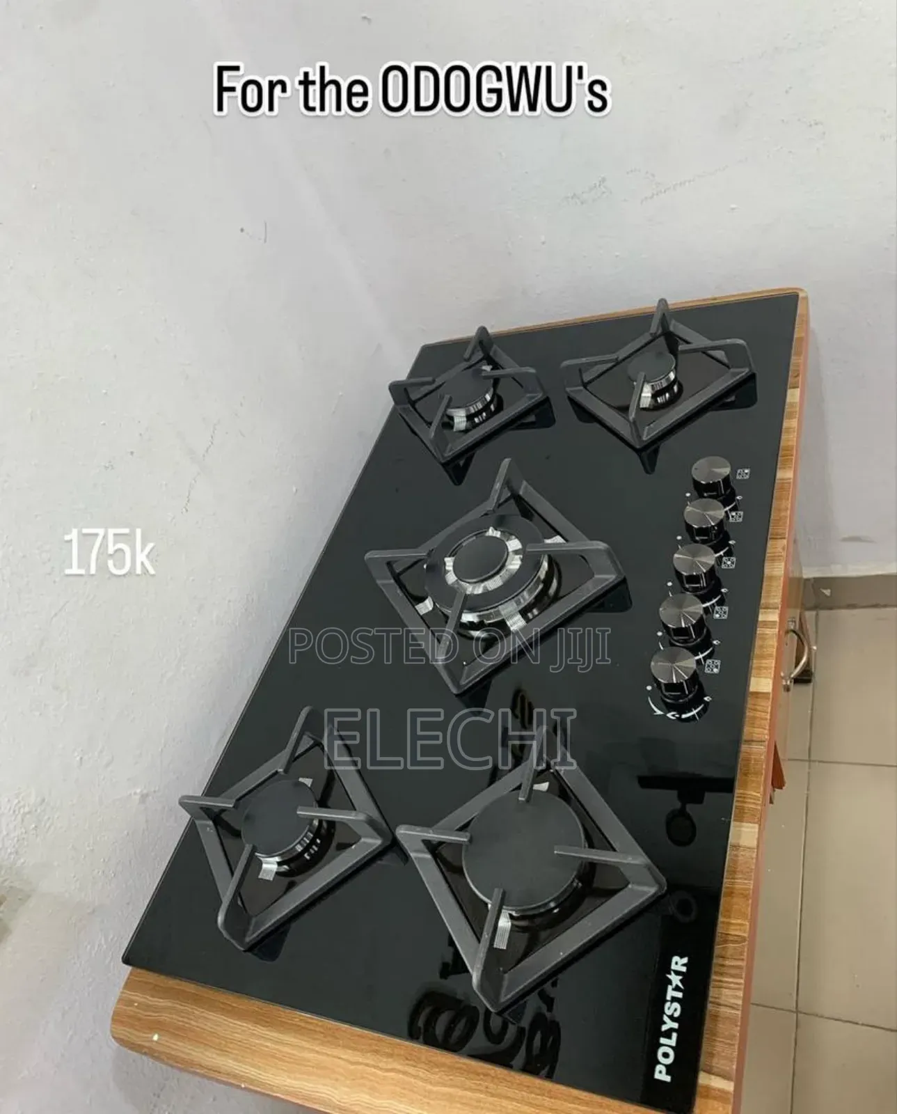 Five Burner Gas Cooker 90cm (Original Glass)