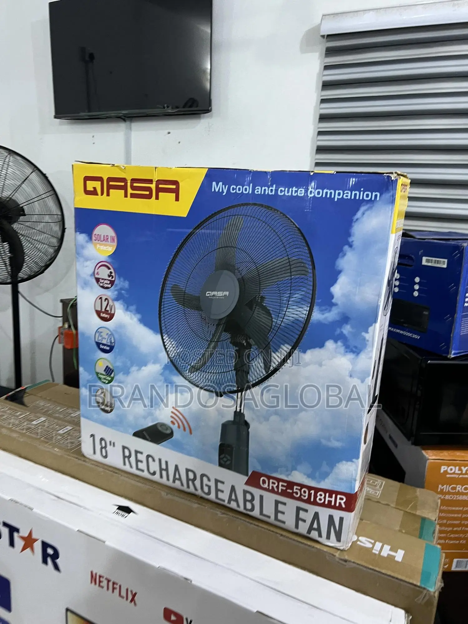 Long-Lasting Qasa Rechargeable Fan QRF-5918hr