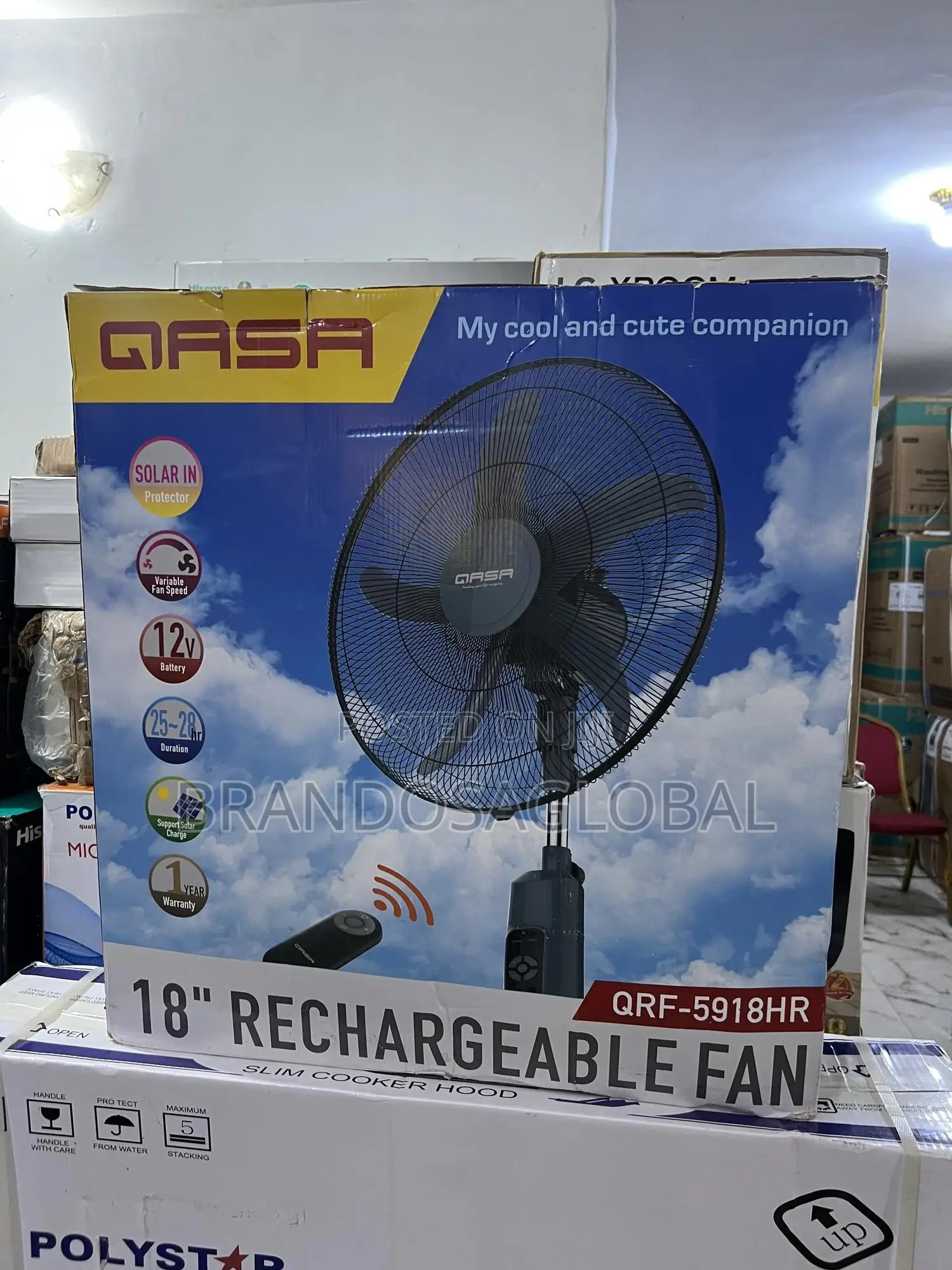 Qasa Rechargeable Fan With Smart Control