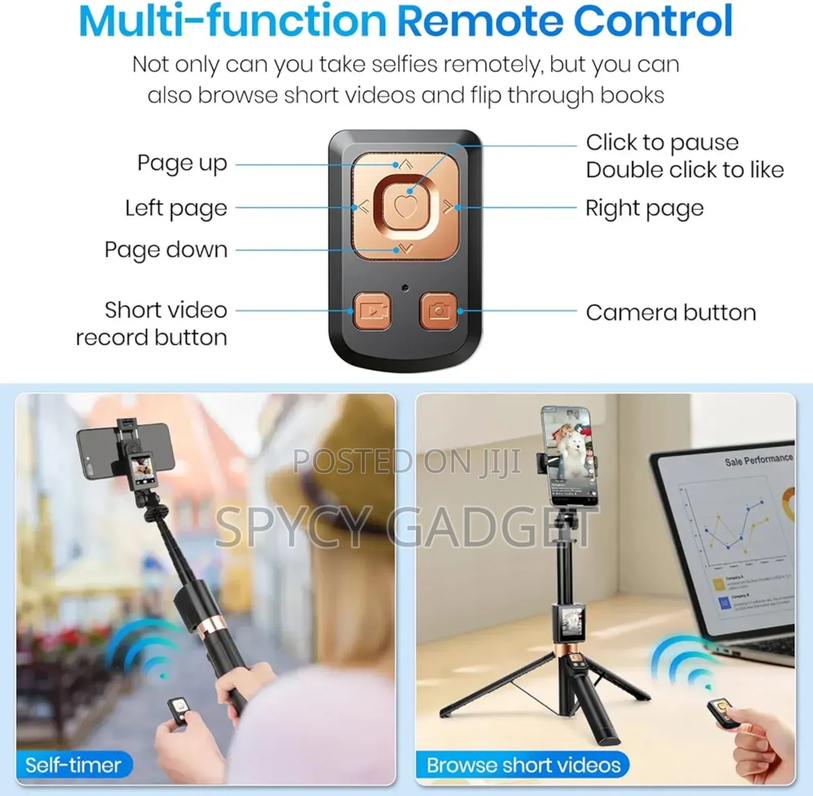 Smart Screen Tripod Selfie Stick