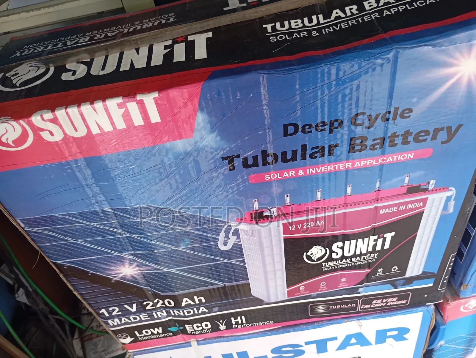 220ah 12v Sunfit High Quality Tall Tubular Solar Battery