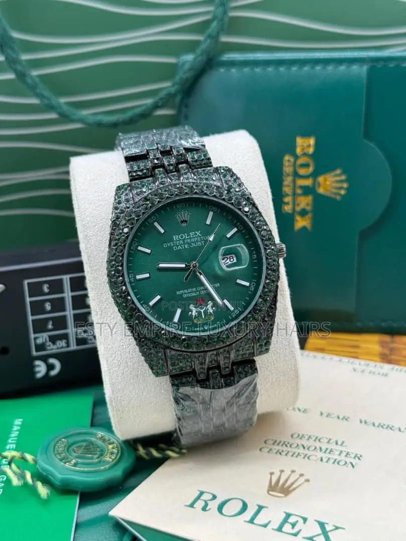 Rolex Oyester Perpetual Day-date Full Stone Stainless Steel Chain