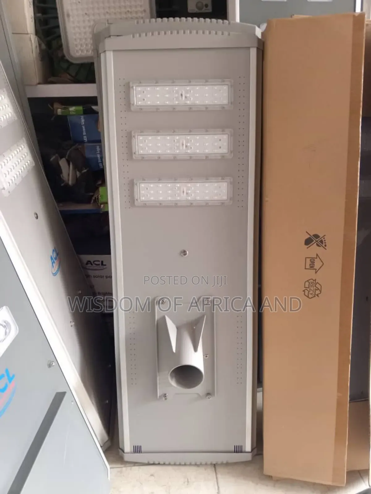 Solar Light With Panel on Top of It