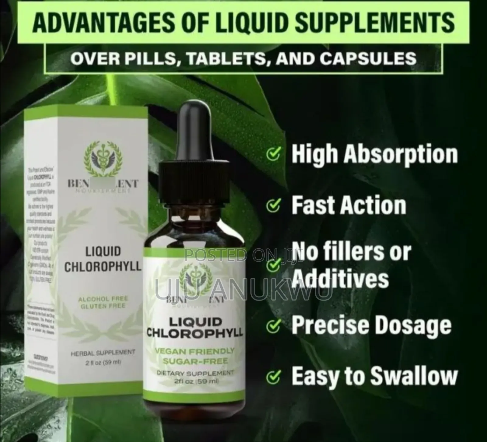 Liquid Chlorophyll Dietary Supplements