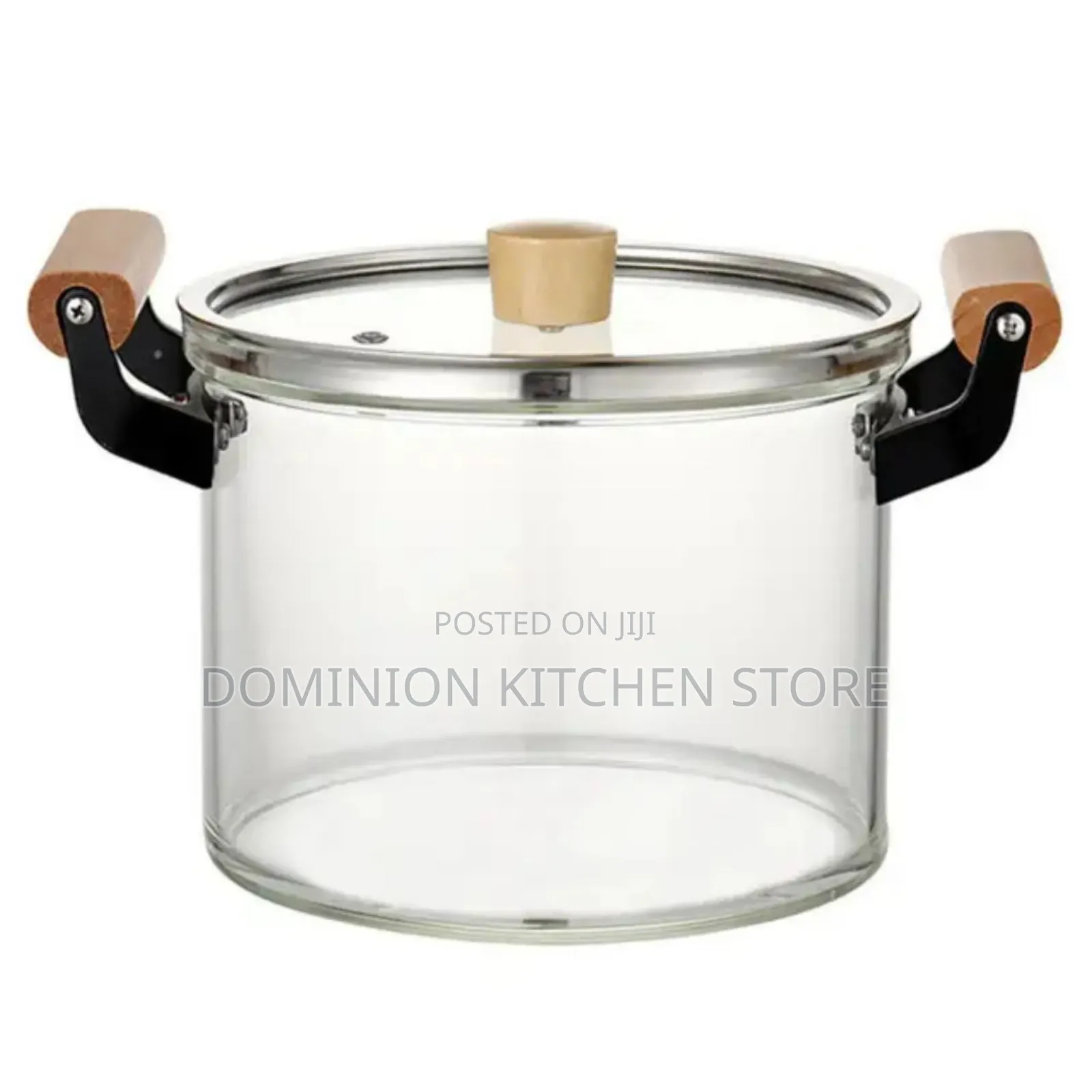 Transparent Heat Resistant Borosilicate Glass Cooking Pot