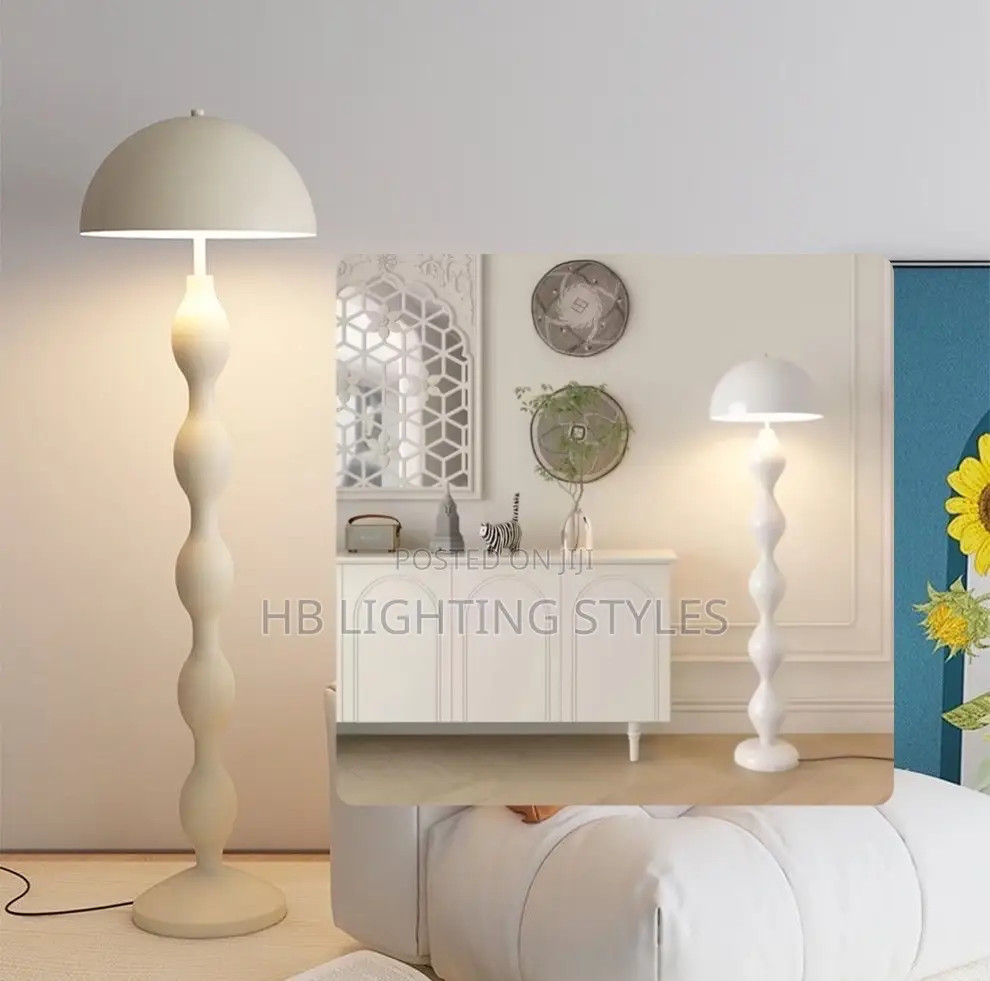 Cream Scandi Macaron Floor Lamp Creative Mushroom Lamp