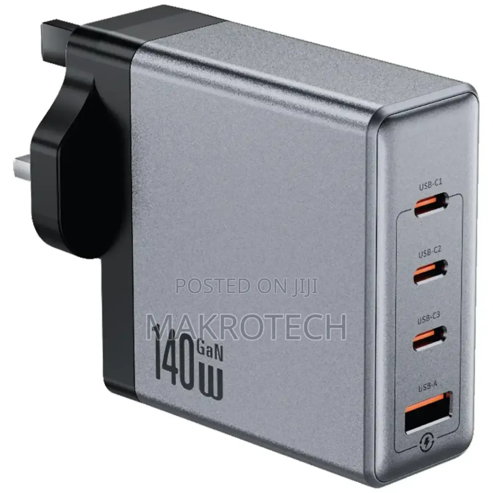 Green Lion Gan Premium Uk Plug Wall Charger 140w - Gray