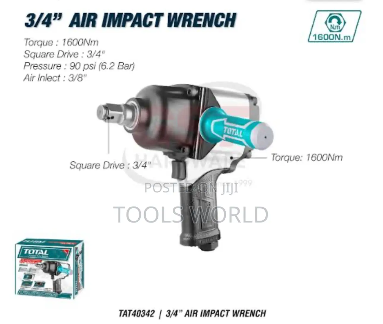 Total Air Impact Wrench 3/4” – Built for Professionals