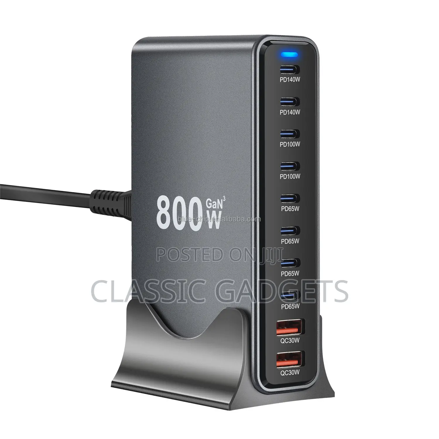 800w Gan Multi Port Universal Portable Wall Charger for Multi Devices