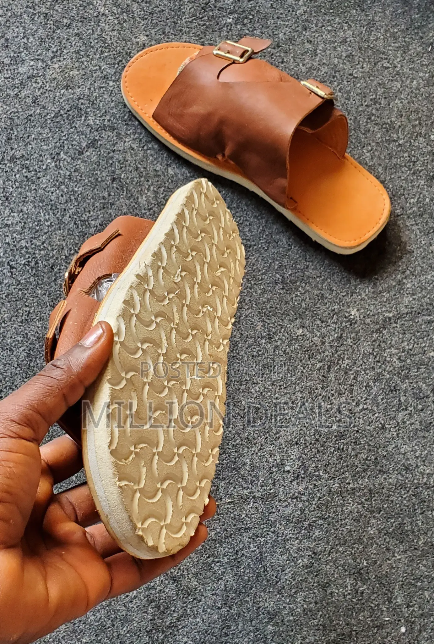 Well Made Men's Leather Slippers 40