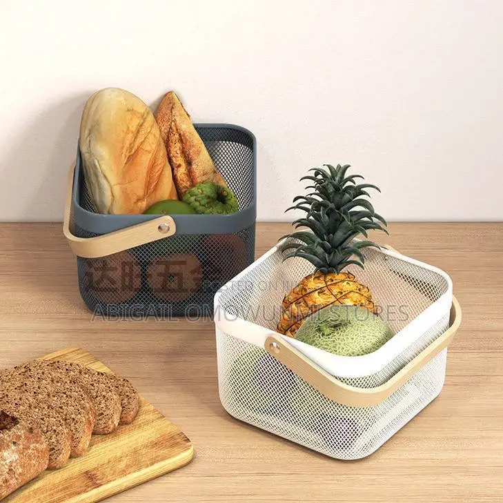 Storage Basket With Wooden Hand