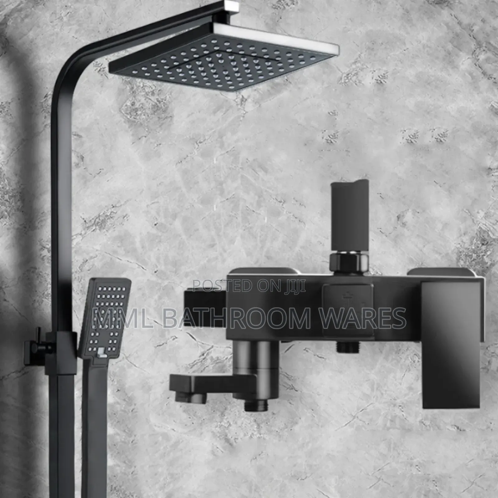 Matte Black Shower With Pressure
