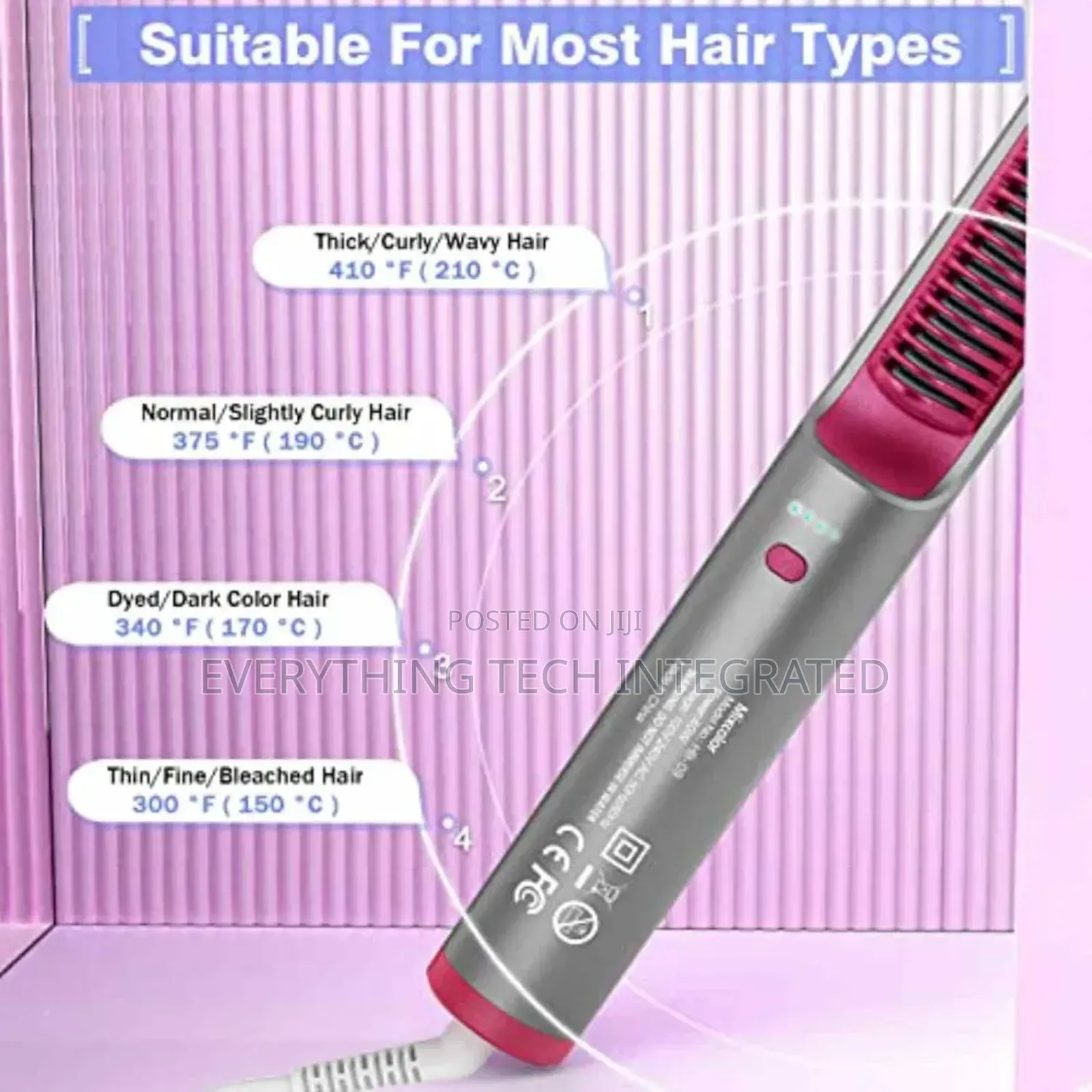 Mixcolor Hair Straightener Brush, Hair Straightening Iron