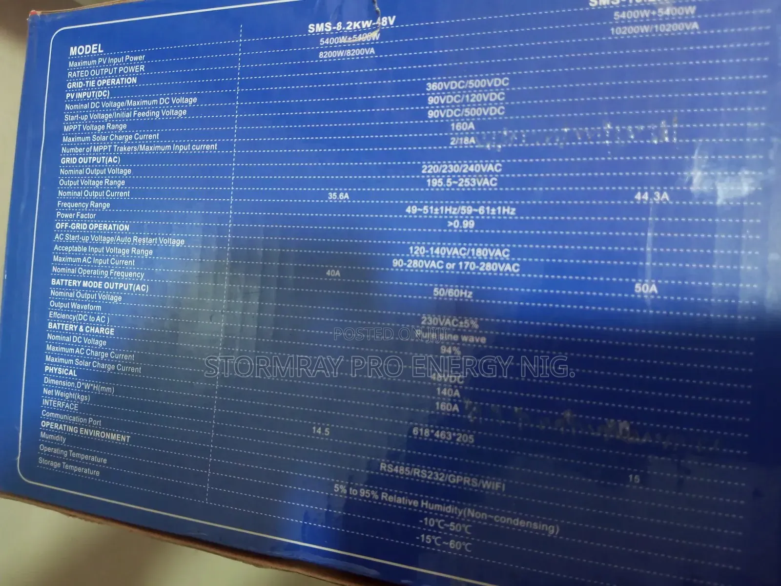 Sms 10.2kva Hybrid Inverter
