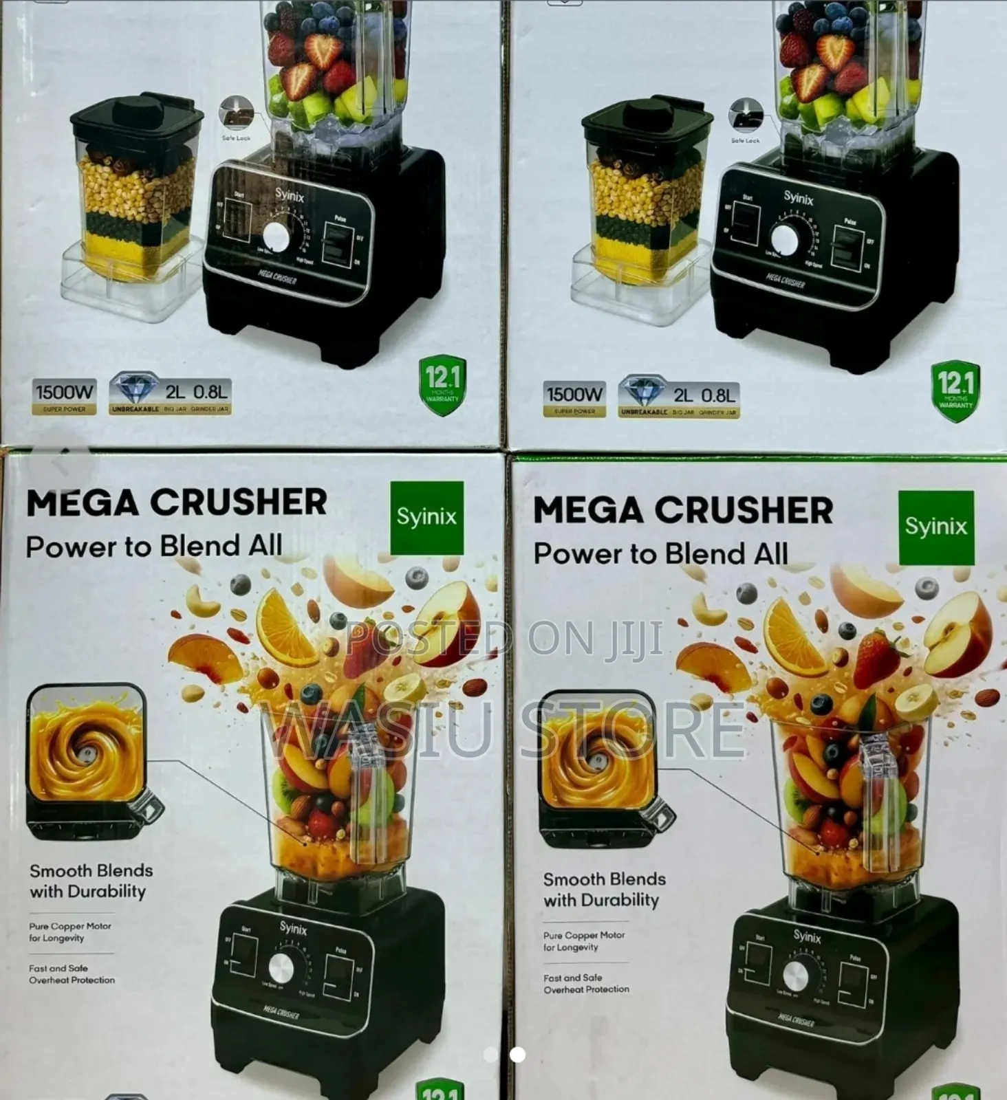 2l Syinix Mega Crusher Blender 1500w